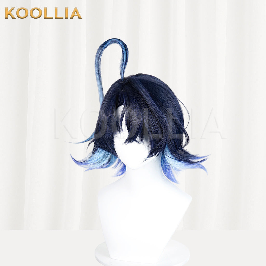 Arknights Lumen Short Blue Hair Basic Wig