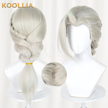The Legend of Hei 2 Luye Long White Hair Basic Wig - KOOLLIA