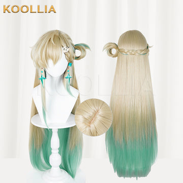 Multi-angle display of Wuthering Waves Lynae long mix hair basic wig