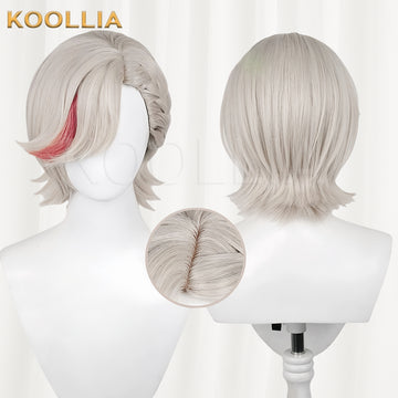Genshin Impact Lyney Short Silver Hair Basic Wig - KOOLLIA