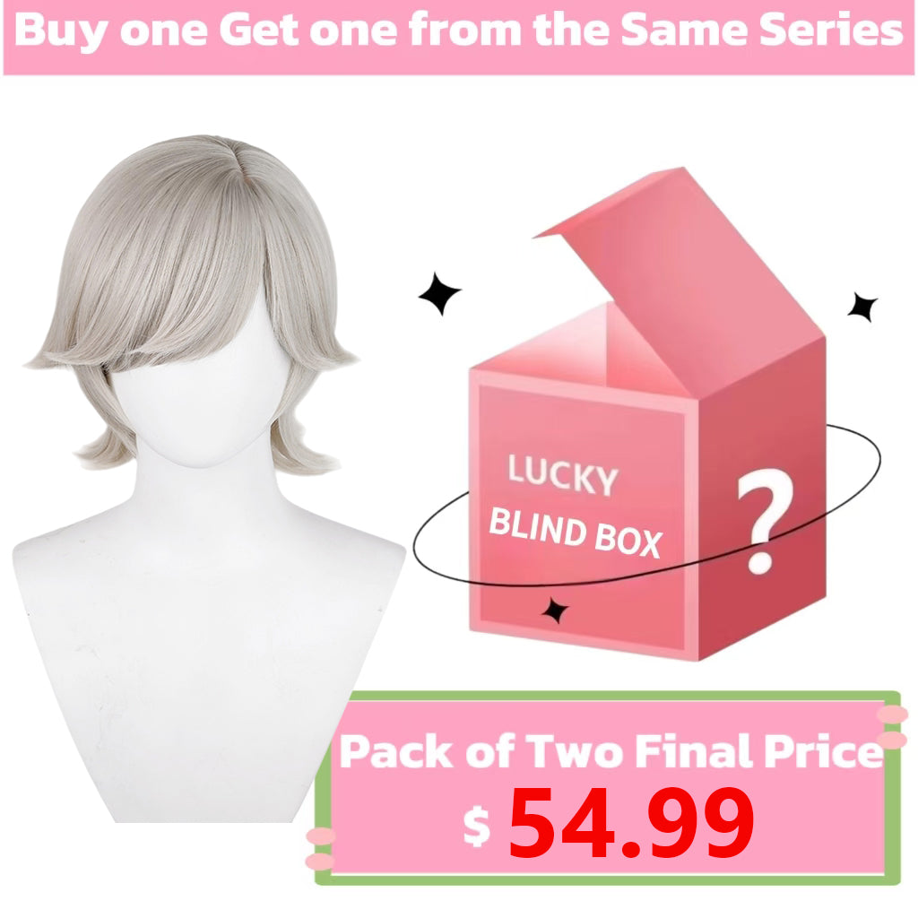 Genshin Impact Lyney Short Silver Hair Basic Wig