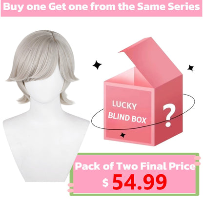 Genshin Impact Lyney Short Silver Hair Basic Wig