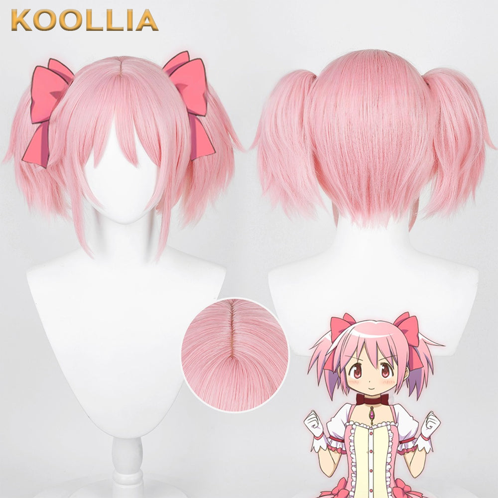 Puella Magi Madoka Magica Kaname Madoka Kurzes rosa Haar Basic Perücke