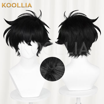 Kid The Phantom Thief Kuroba Kaito Short Black Hair Basic Wig - KOOLLIA