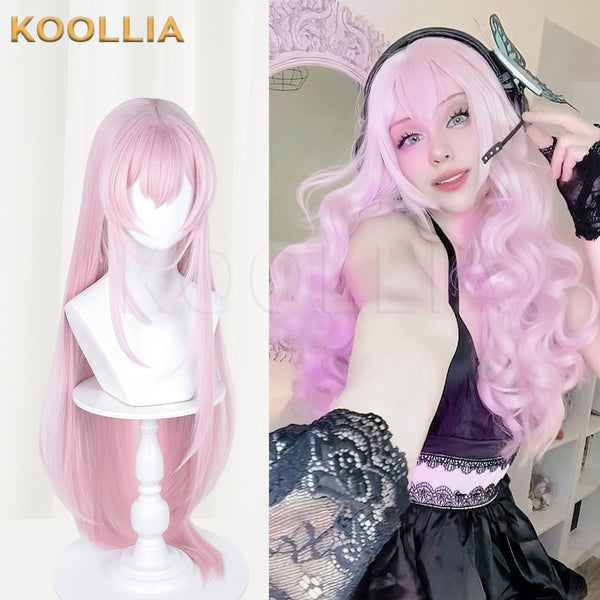 Virtual Singer Megurine Luka Long Pink Hair Basic Wig - KOOLLIA