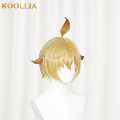 Genshin Impact Mika Short Yellow Hair Basic Wig