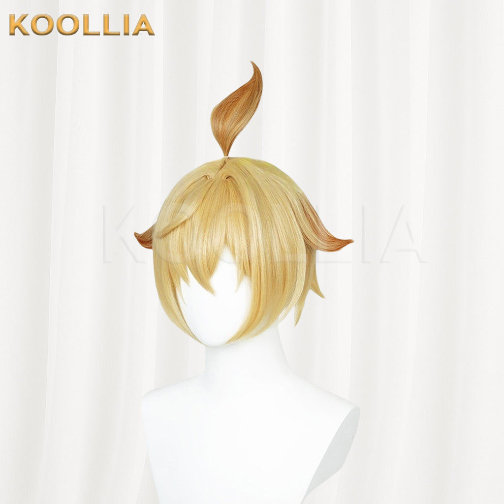 Genshin Impact Mika Short Yellow Hair Basic Wig