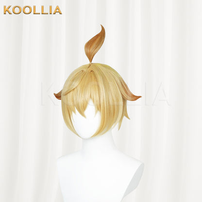 Genshin Impact Mika Short Yellow Hair Basic Wig