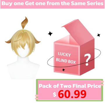 Genshin Impact Mika Short Yellow Hair Basic Wig - KOOLLIA