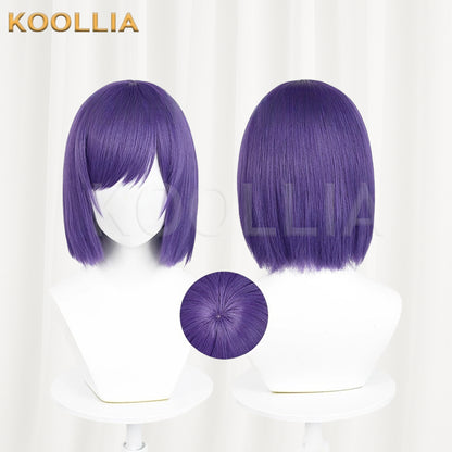 Blue Lock Mikage Reo Kurze lila Haare Basic Perücke