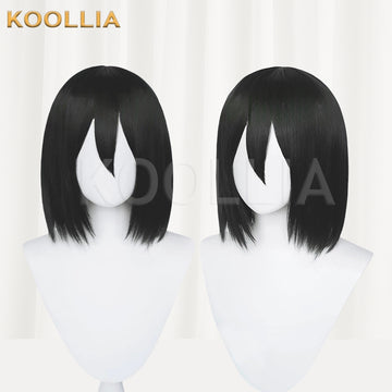Attack on Titan Mikasa Ackerman Short Black Hair Basic Wig - KOOLLIA