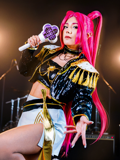 KPop Demon Hunters Mira Long Pink Hair Basic Wig