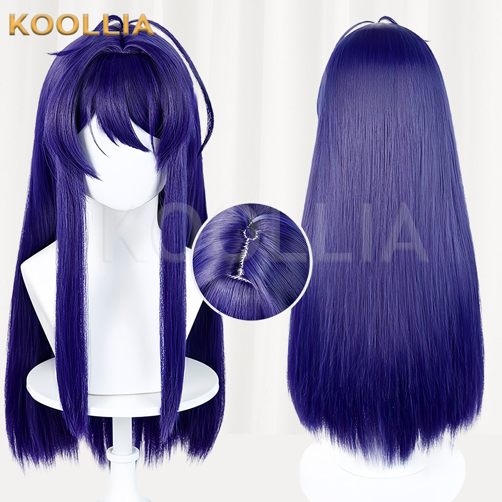 Miside Mita Lange Lila Haare Basic Perücke
