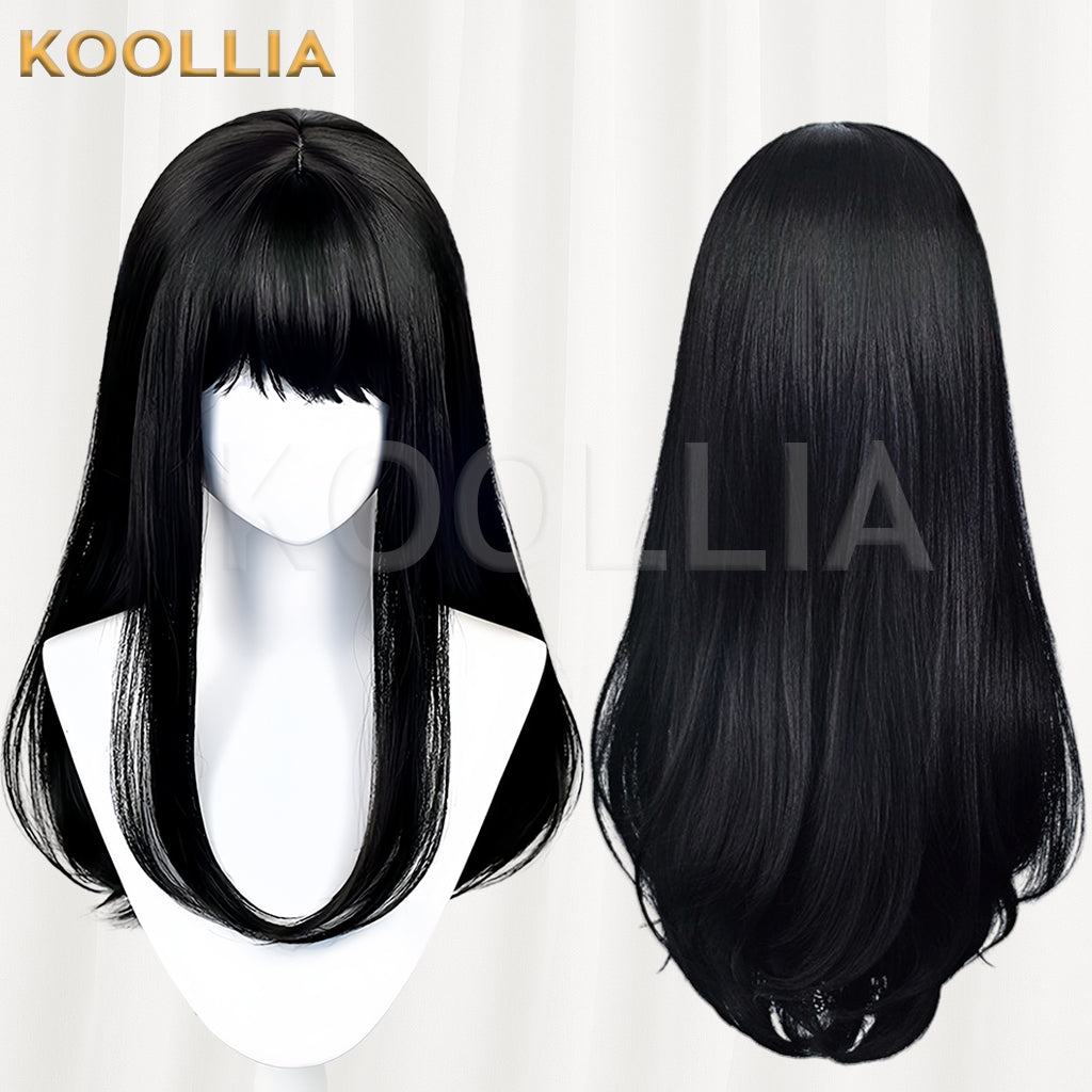 Chainsaw Man Mitaka Asa Long Black Hair Basic Wig
