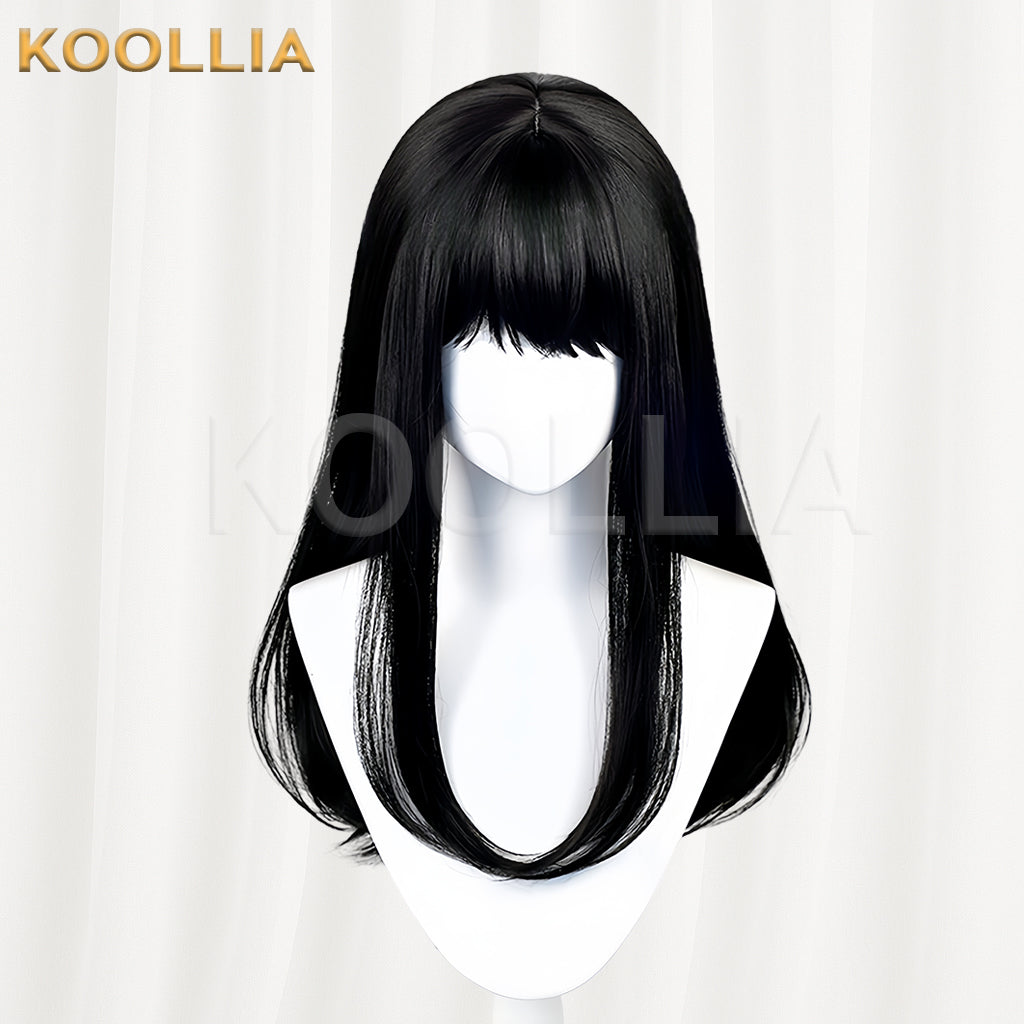 Chainsaw Man Mitaka Asa Long Black Hair Basic Wig