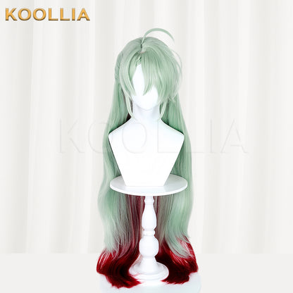 Arknights Mitm Long Green Red Hair Basic Wig