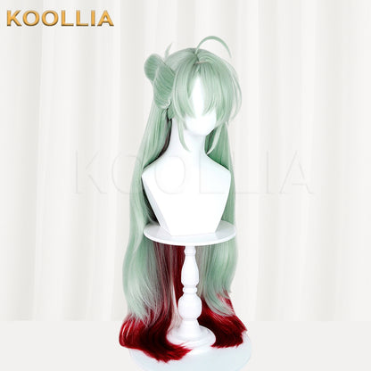Arknights Mitm Long Green Red Hair Basic Wig