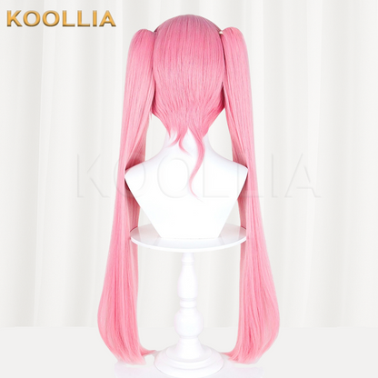 Alien Stage Mizi Solid Smoke Pink Detachable Twin Tails Basic Wig