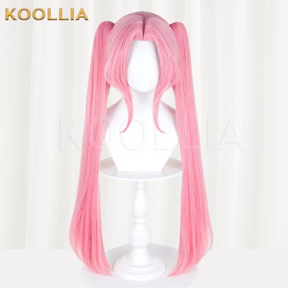 Alien Stage Mizi Solid Smoke Pink Detachable Twin Tails Basic Wig