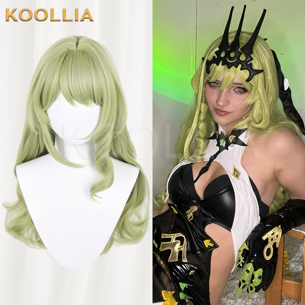Honkai Impact 3 Mobius Long Green Hair Basic Wig