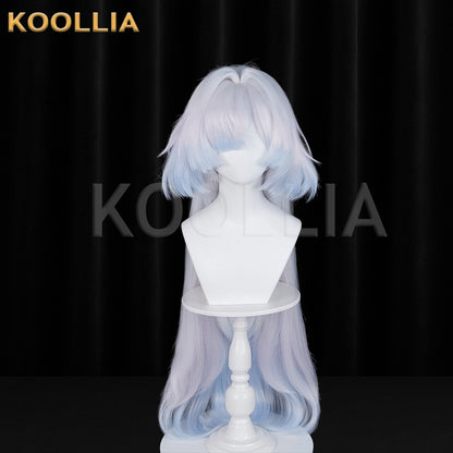 Wuthering Waves Morning Long Blue White Hair Basic Wig