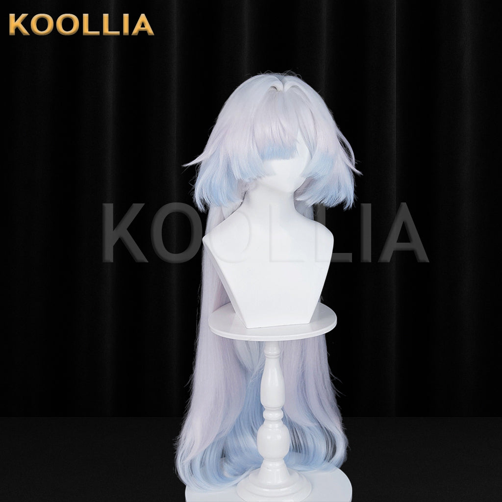 Wuthering Waves Morning Long Blue White Hair Basic Wig