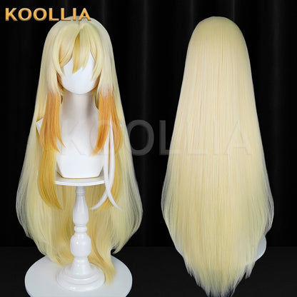 Genshin Impact Naberius Long Yellow Hair Basic Wig