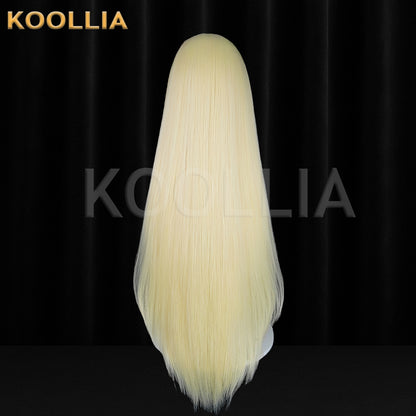 Genshin Impact Naberius Long Yellow Hair Basic Wig