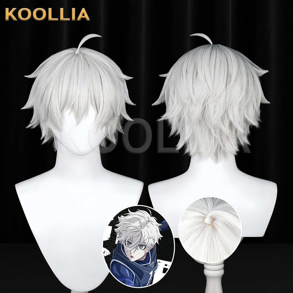 Blue Lock Nagi Seishiro Short White Hair Basic Wig