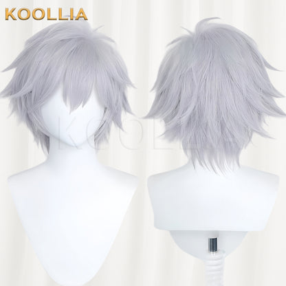 EVA Nagisa Kaworu Short Silver Purple Hair Basic Wig
