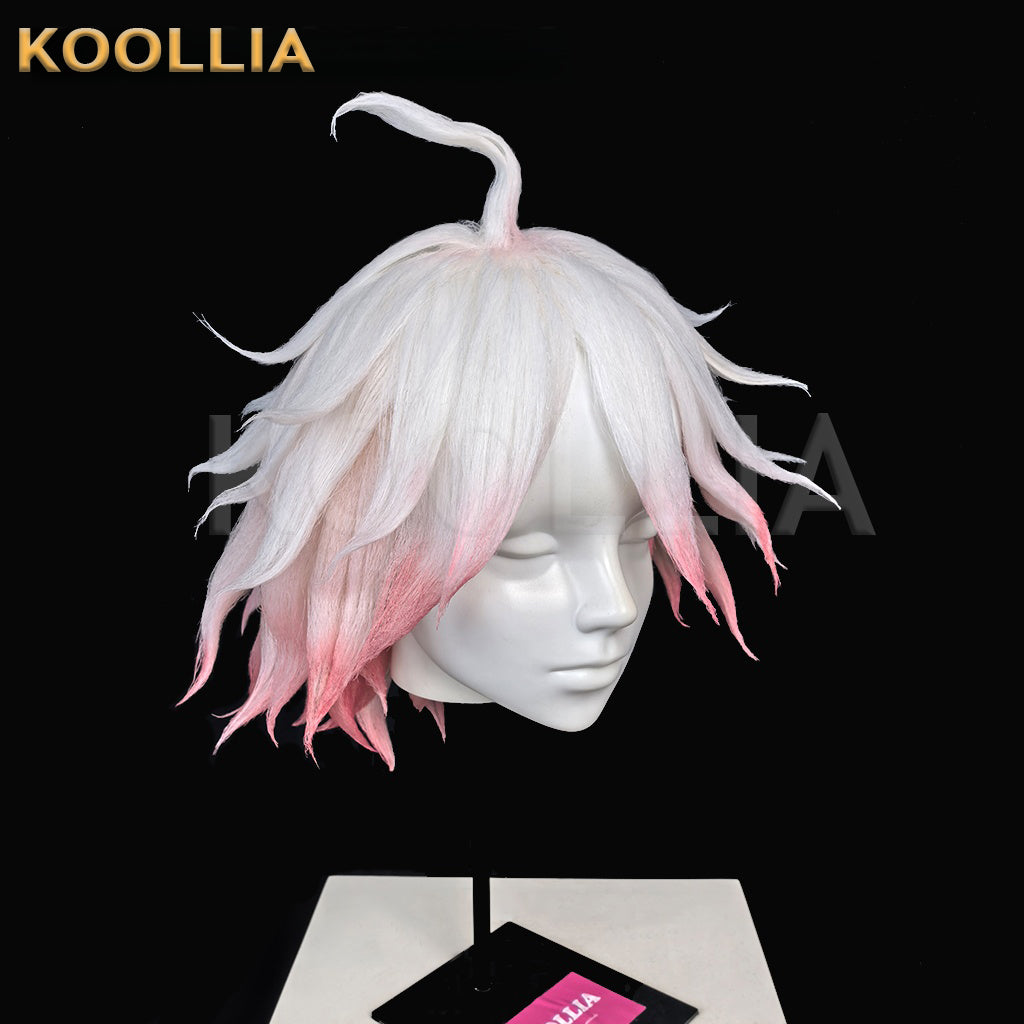 Danganronpa Nagito Komaeda Short White Hair Styled Basic Wig