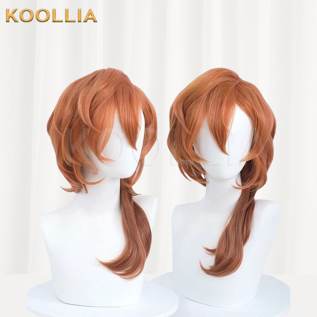 Bungo Stray Dogs Nakahara Chuuya Long Orange Hair Basic Wig