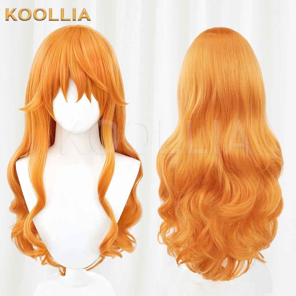 One Piece Nami Long Orange Hair Basic Wig