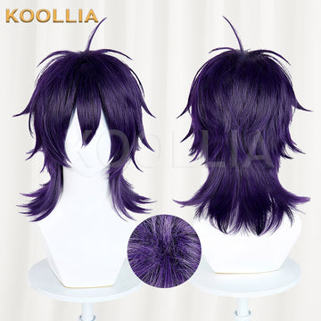 JoJo's Bizarre Adventure Narancia Ghirga Short Purple Hair Basic Wig - KOOLLIA