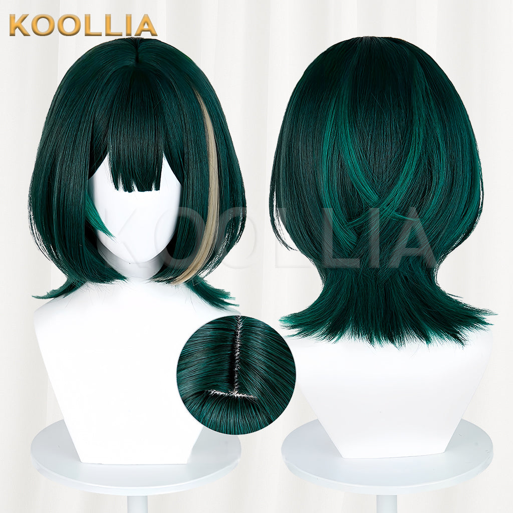 Genshin Impact Nefer Short Green Hair Basic Wig