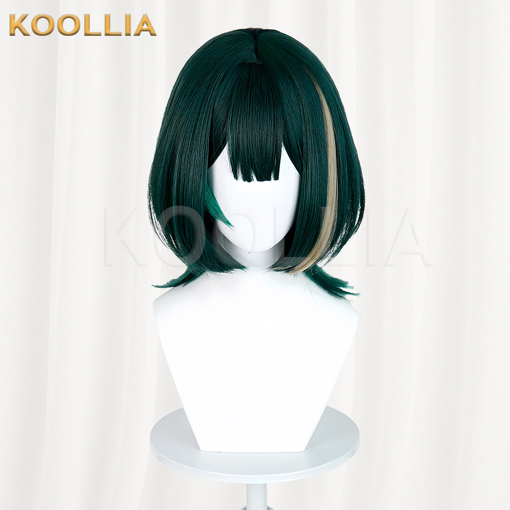 Genshin Impact Nefer Short Green Hair Basic Wig
