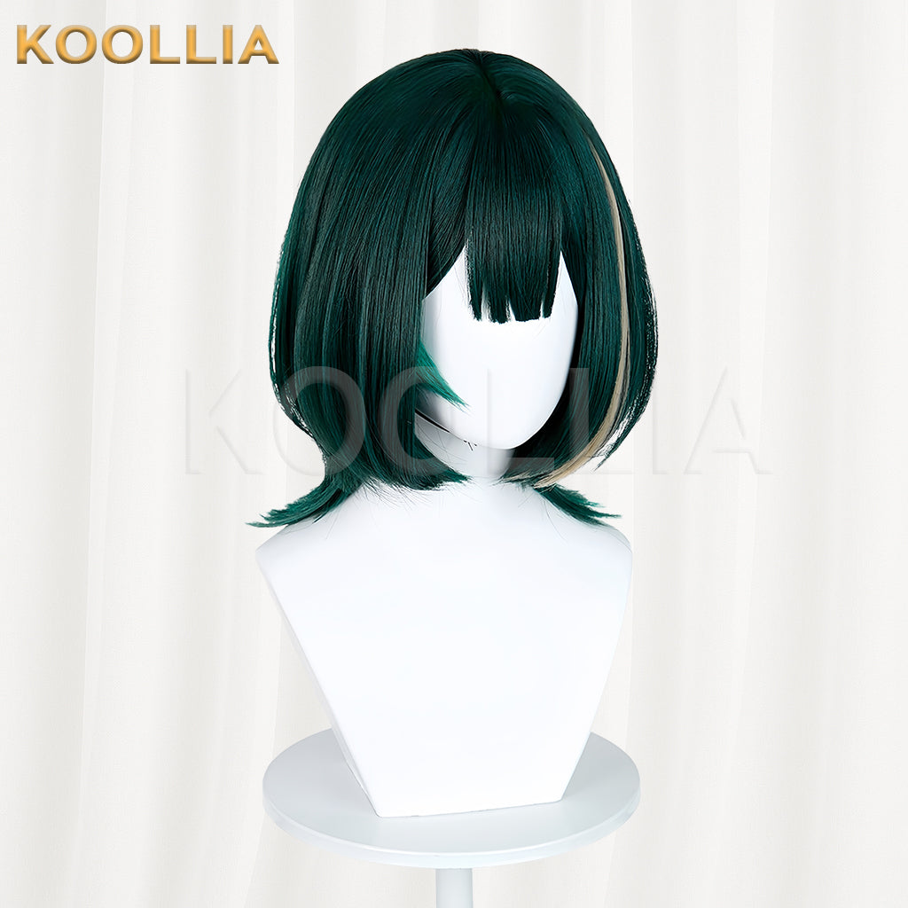 Genshin Impact Nefer Short Green Hair Basic Wig