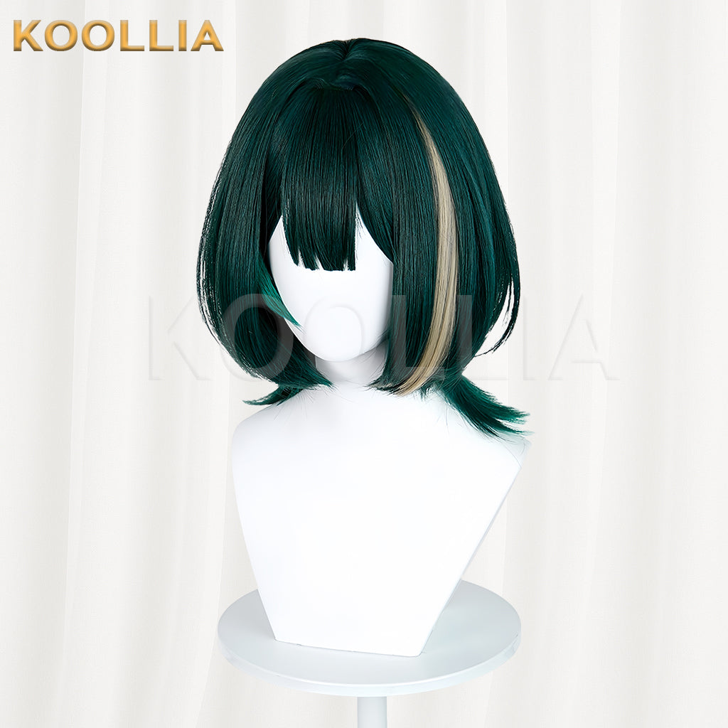 Genshin Impact Nefer Short Green Hair Basic Wig
