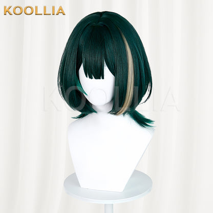 Genshin Impact Nefer Short Green Hair Basic Wig