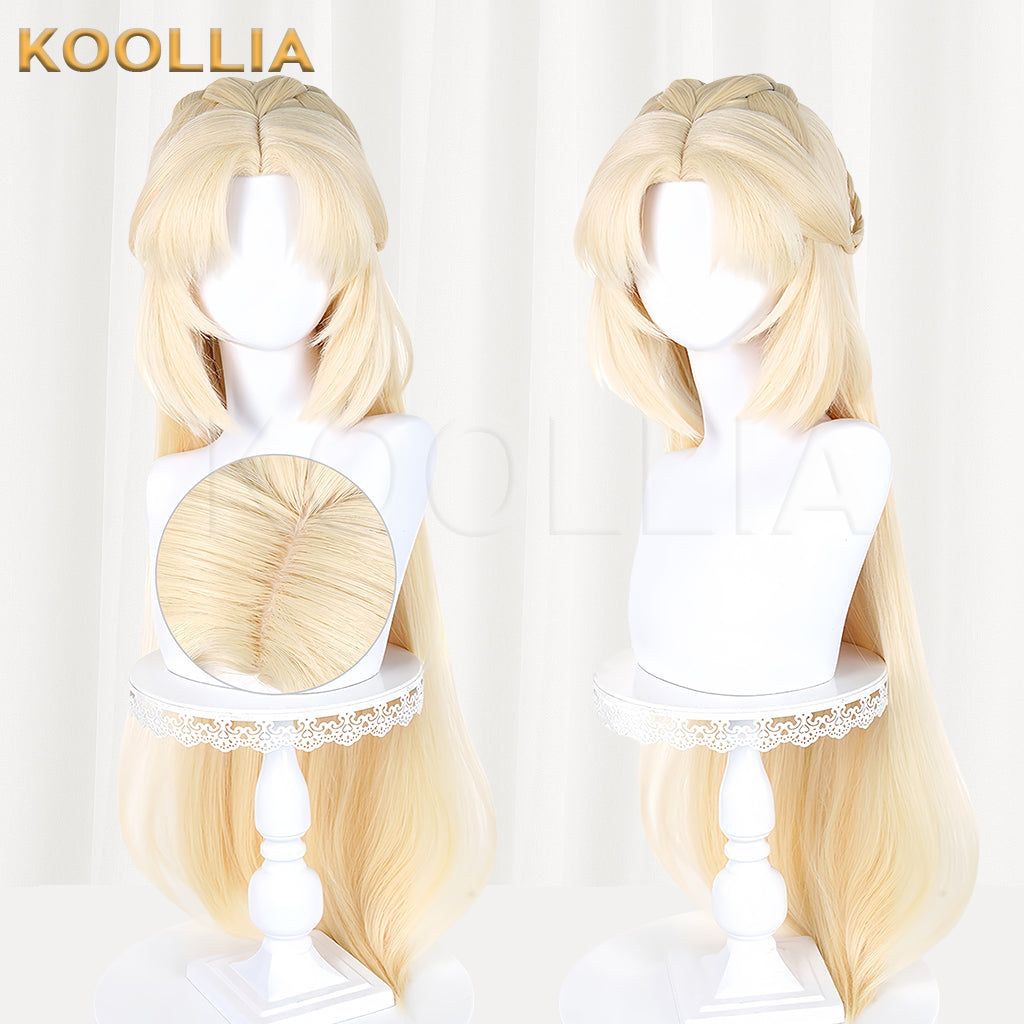 Genshin Impact Nicole Reeyn Long Blonde Hair Basic Wig
