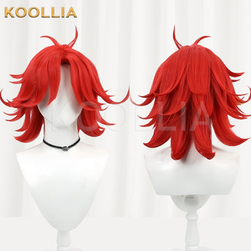 Hazbin Hotel Nifty Shortb Red Hair Basic Wig - KOOLLIA