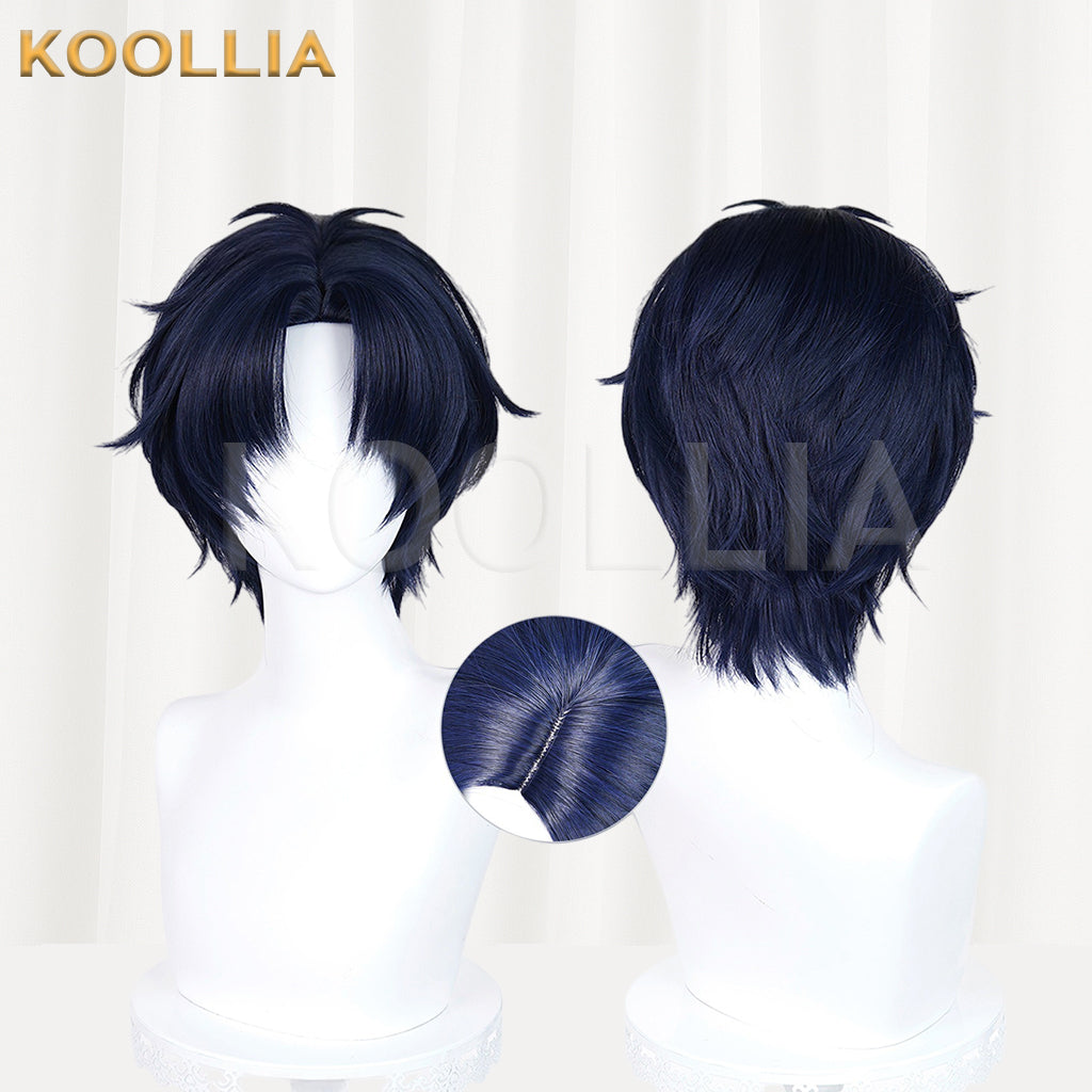 Love is Hard for Otaku Nifuji Hirotaka Short Blue Hair Basic Wig
