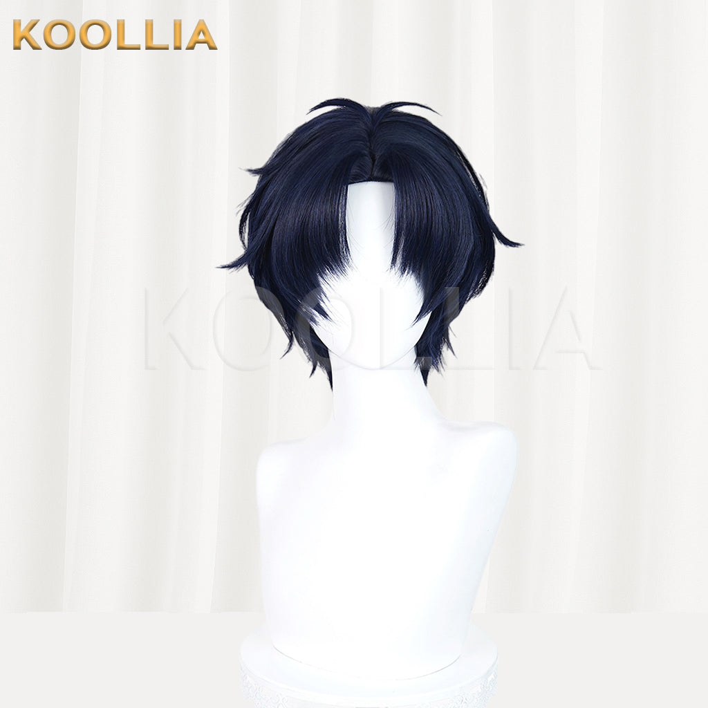 Love is Hard for Otaku Nifuji Hirotaka Short Blue Hair Basic Wig