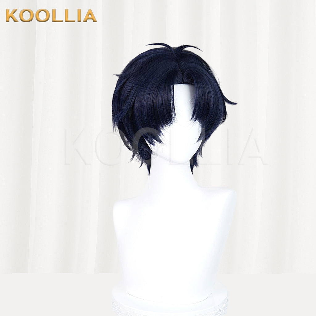 Love is Hard for Otaku Nifuji Hirotaka Short Blue Hair Basic Wig