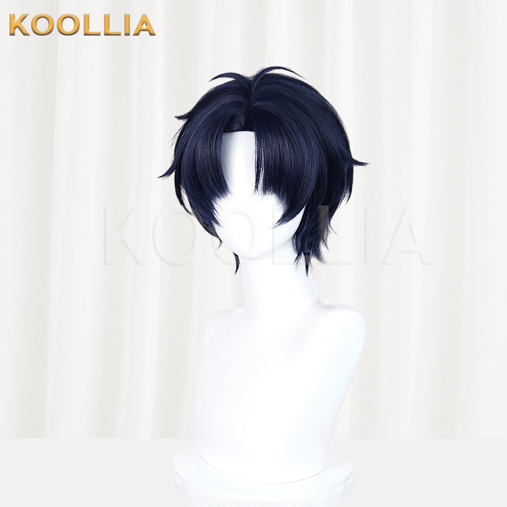 Love is Hard for Otaku Nifuji Hirotaka Short Blue Hair Basic Wig