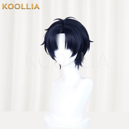 Love is Hard for Otaku Nifuji Hirotaka Short Blue Hair Basic Wig