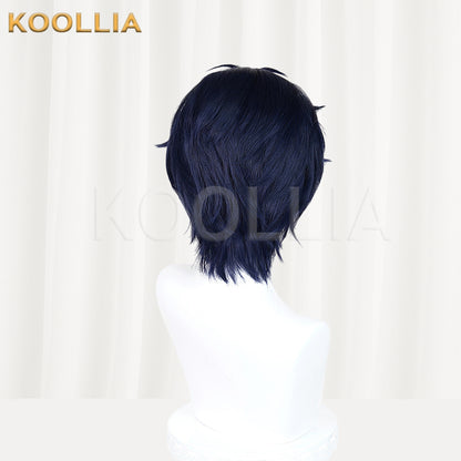 Love is Hard for Otaku Nifuji Hirotaka Short Blue Hair Basic Wig