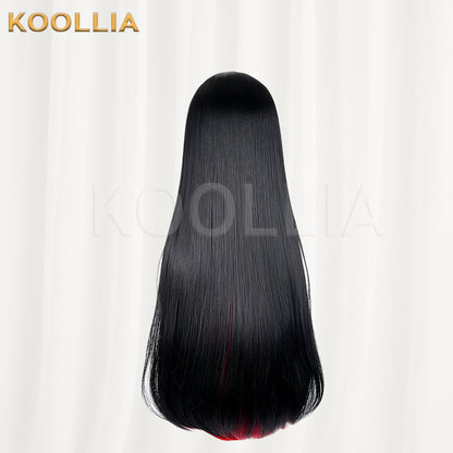 The Witch Trial of the Magical Girl Nikaidō Hiro Long Black Red Hair Basic Wig
