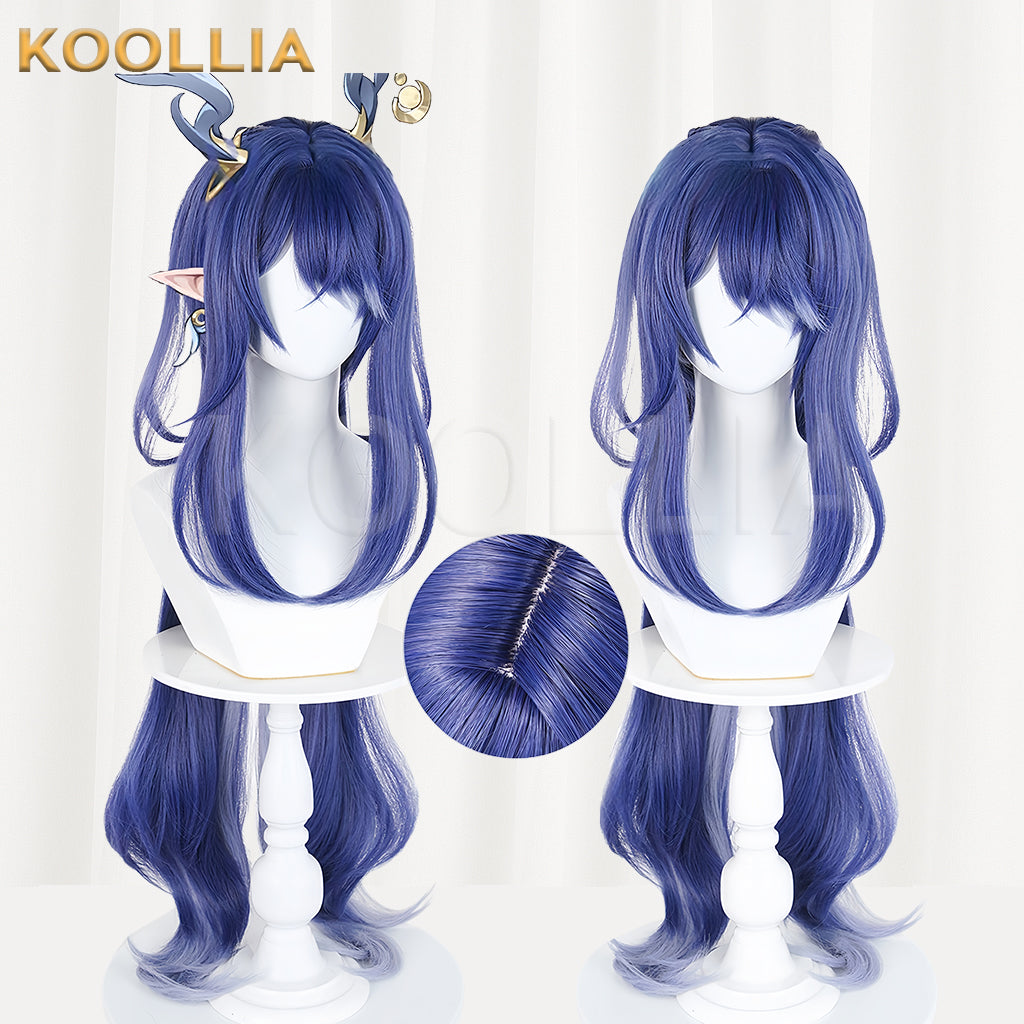 Genshin Impact Nod-Krai Long Bule Hair Basic Wig