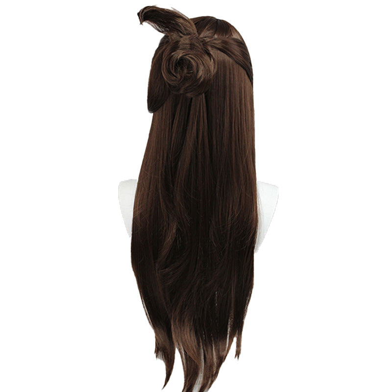 Genshin Impact Beidou Long Brown Hair Basic Wig